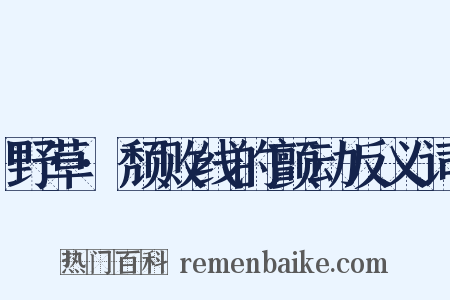 野草·颓败线的颤动反义词是什么意思的图片